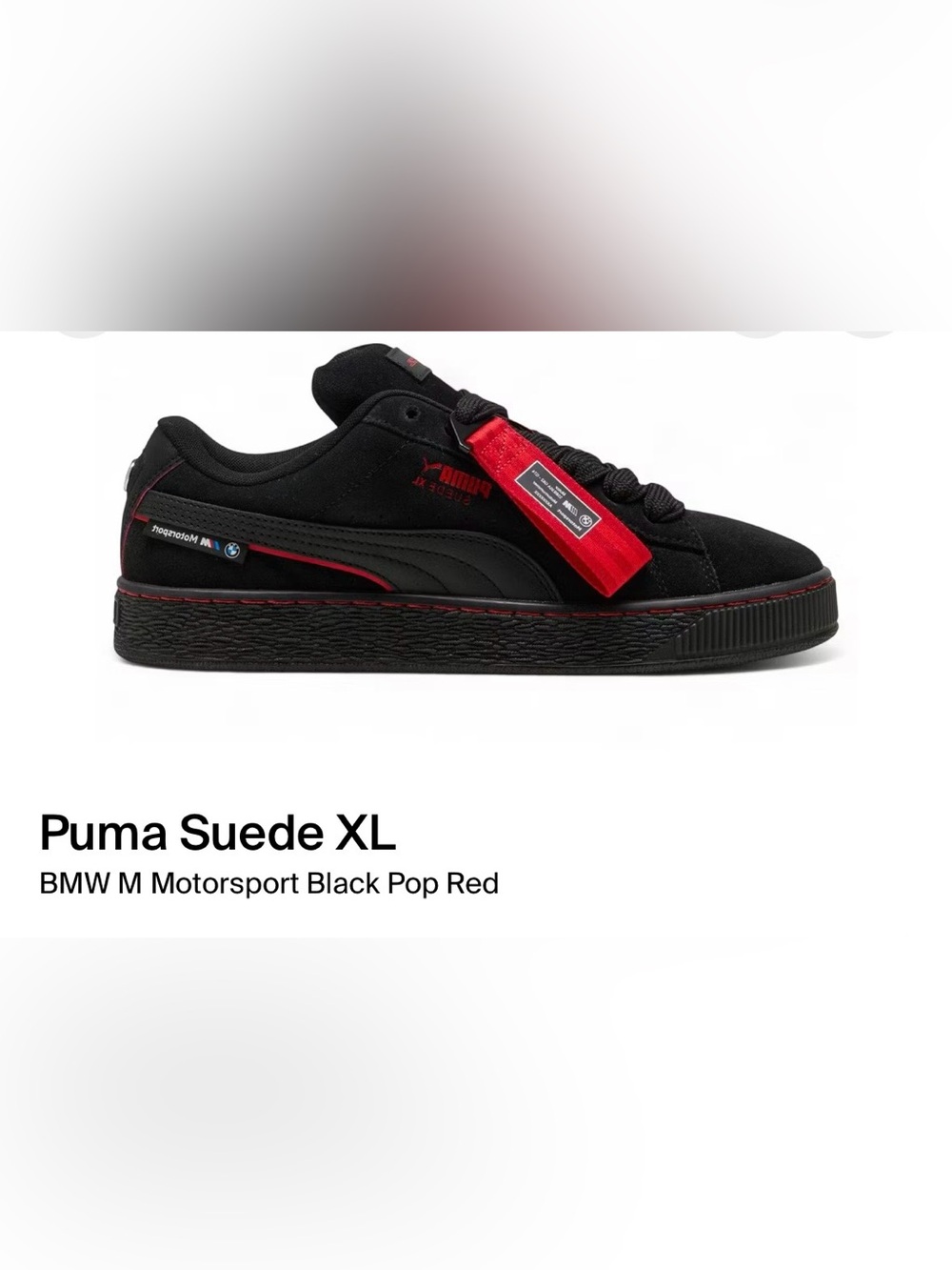 PUMA Suede Black & Red SB Sneakers Size 12 BMW